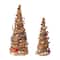 Glitzhome® Set of 2 Patriotic Americana Rattan Stars and Berry Cone Table Trees
